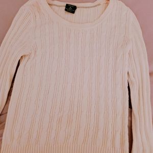 White knit sweater